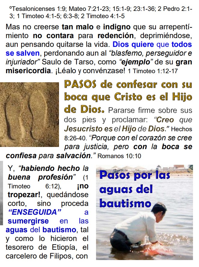 Página de 21- Acercandose a Dios en busca de Perdon Honra y Vida Eterna- PASOS de OIR y CREER